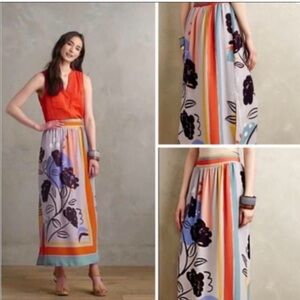 Anthropologie Maeve Plein Air is Floral Maxi Skirt in Faldo Floral Multicolor